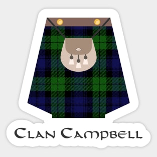 Scottish Clan Campbell Tartan Kilt Highlands Sticker